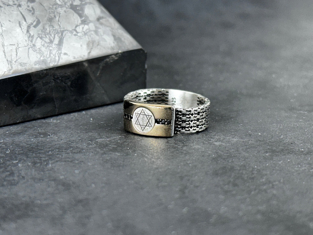 Solomon King Sterling Silver Ring, Minimalist Handmade (Adjustable)