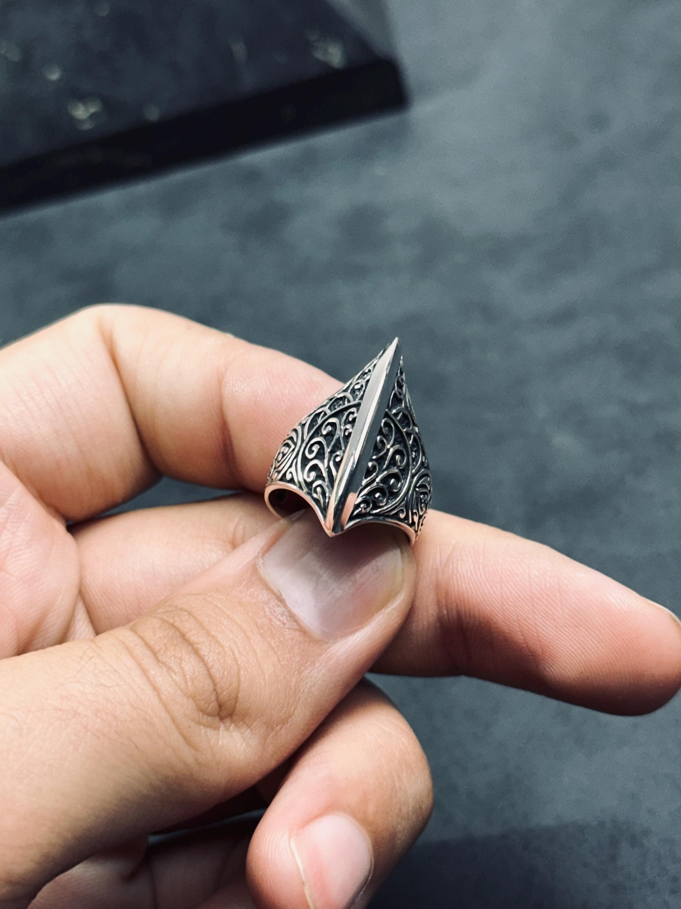 Thumb Ring: Sterling Silver Ouroboros - Greek Myth Inspired