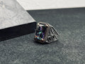 Men's Topaz Ring: Turkish Silver - Mystic Gemstone Statement
