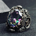 Mystic Topaz Ring: Men's Turkish Sterling Silver (Ottoman Design)