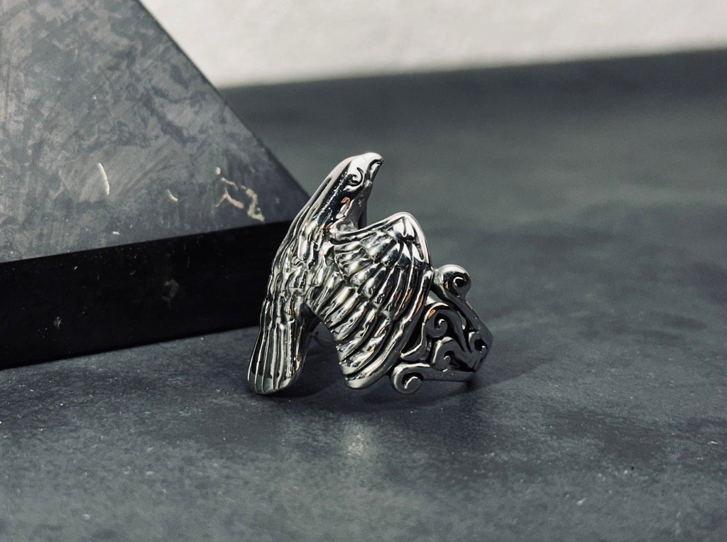 Falcon Ring: Solid Sterling Silver Minimalist Style (Men's Jewelry)