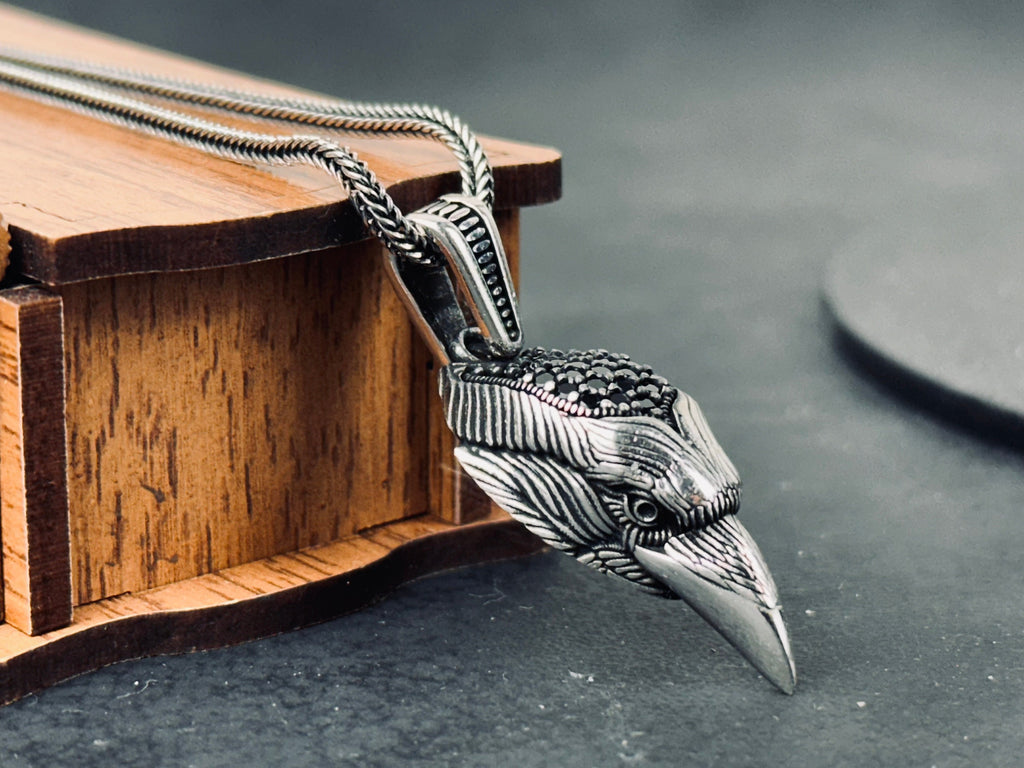 Eagle Pendant Necklace: Sterling Silver Native American Style (Multiple Lengths)