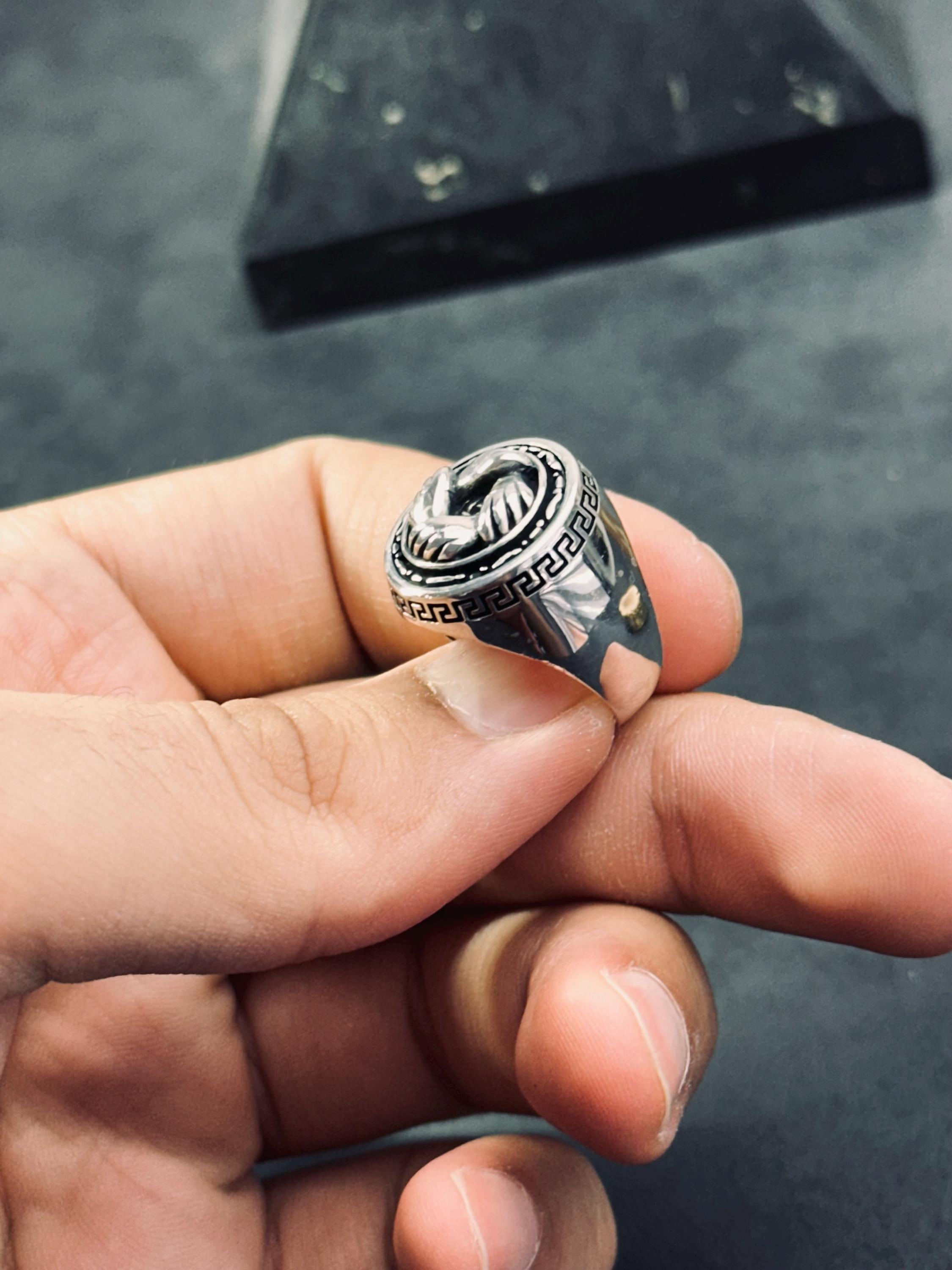 Sterling Silver Handshake Ring: Loyalty and Friendship Symbol