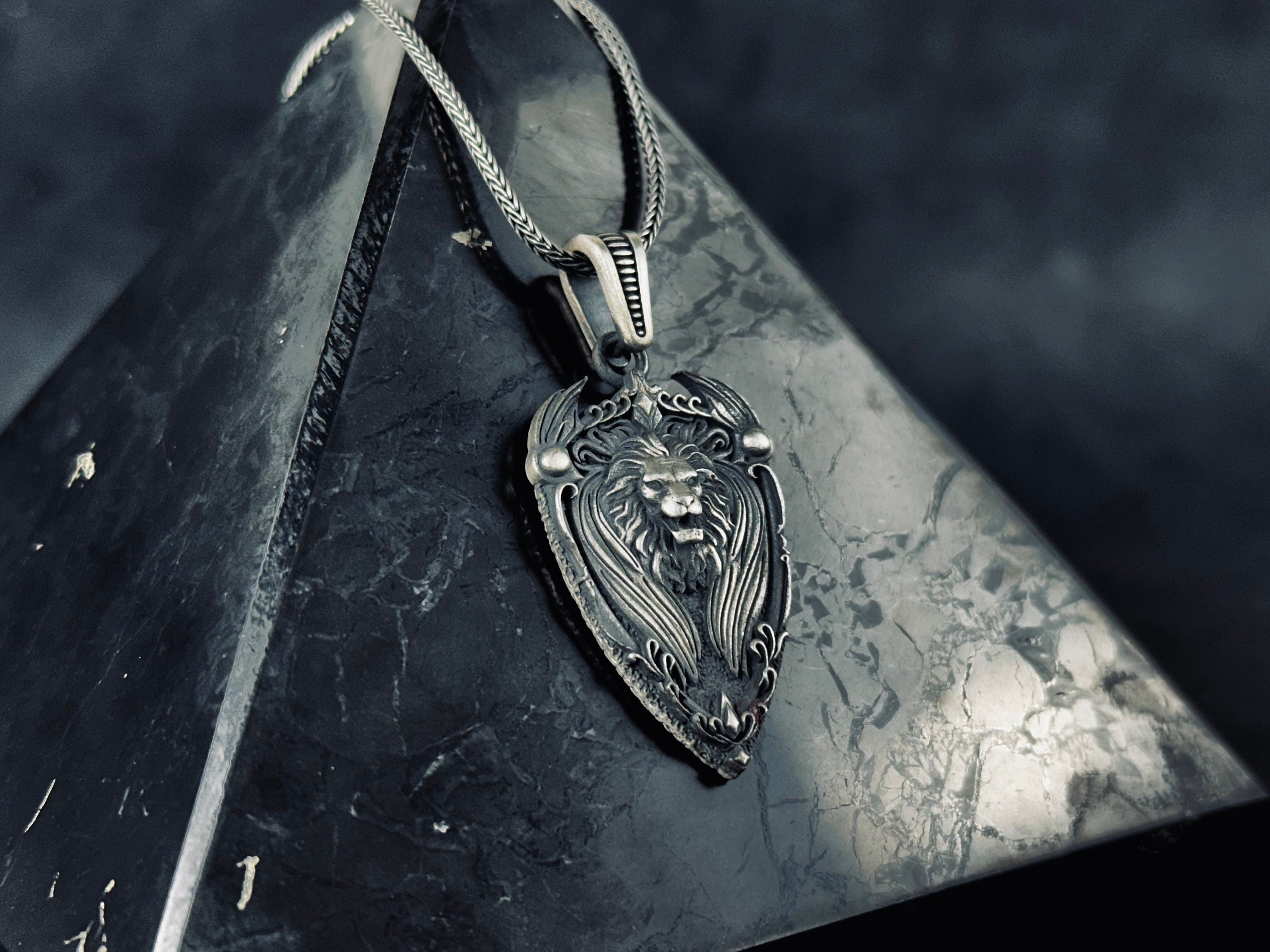 Silver Lion Necklace - Elegant Animal Charm Pendant