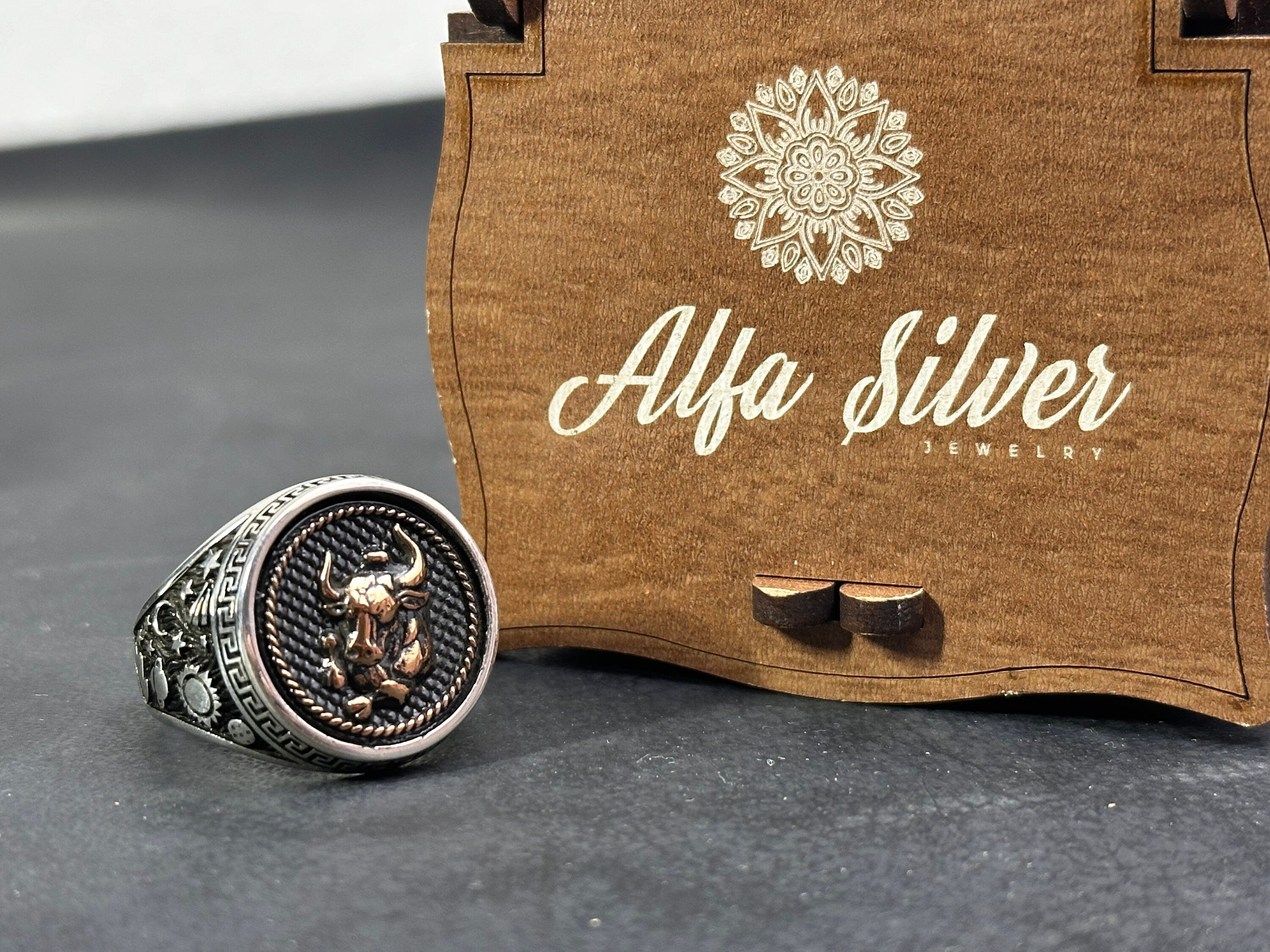 Taurus Zodiac Ring - Sterling Silver Astrology Jewelry
