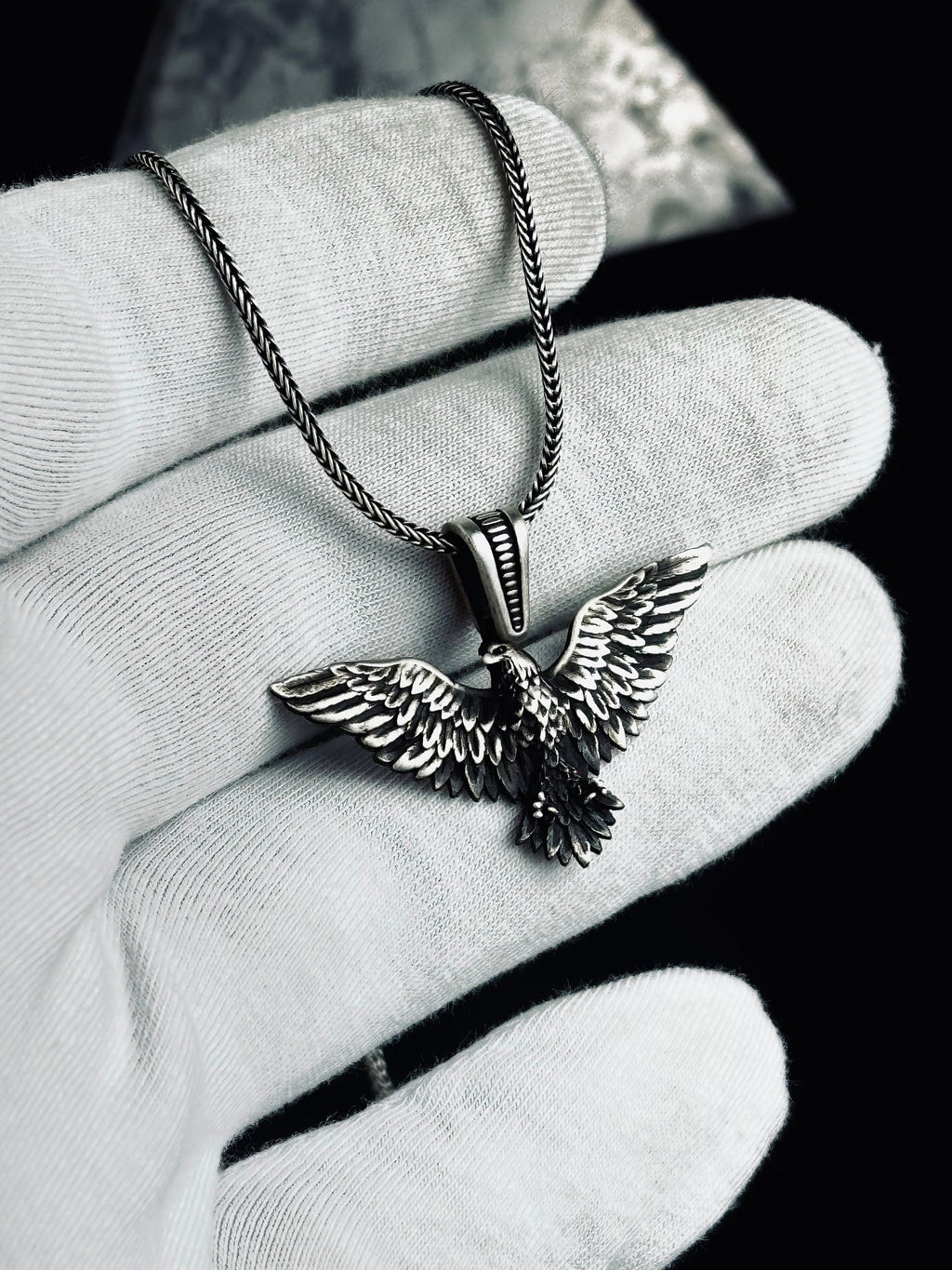 Eagle Pendant Necklace: Silver Handmade Jewelry (Multiple Lengths)