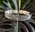 Engraved Sterling Silver Bracelet - Handmade Men's Cuff