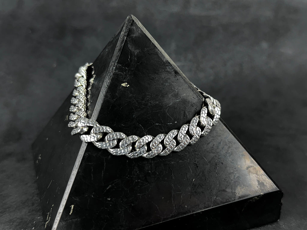 Silver Bracelet: Handmade with New Chain Design - Custom Engraved