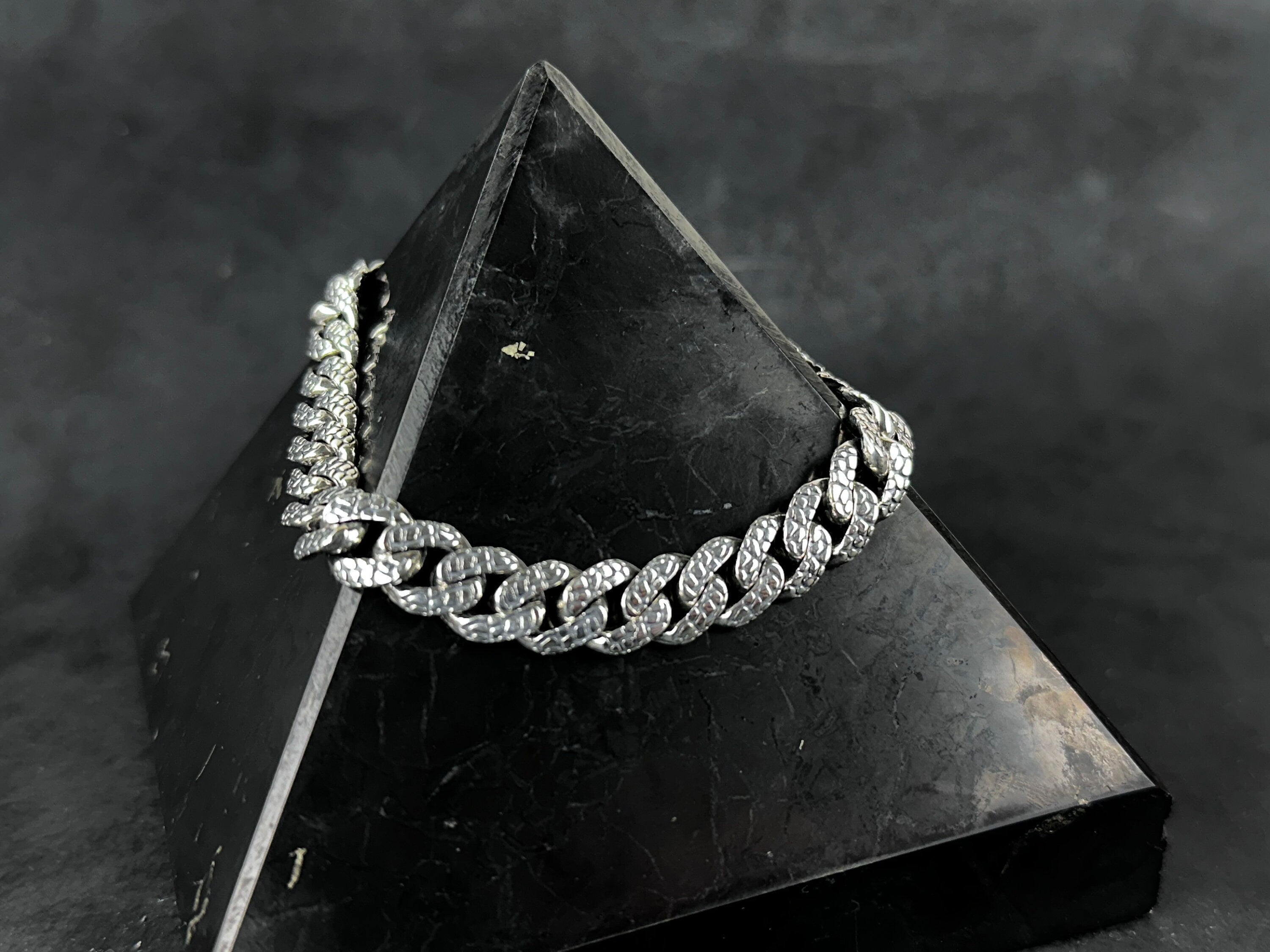 Silver Bracelet: Handmade with New Chain Design - Custom Engraved