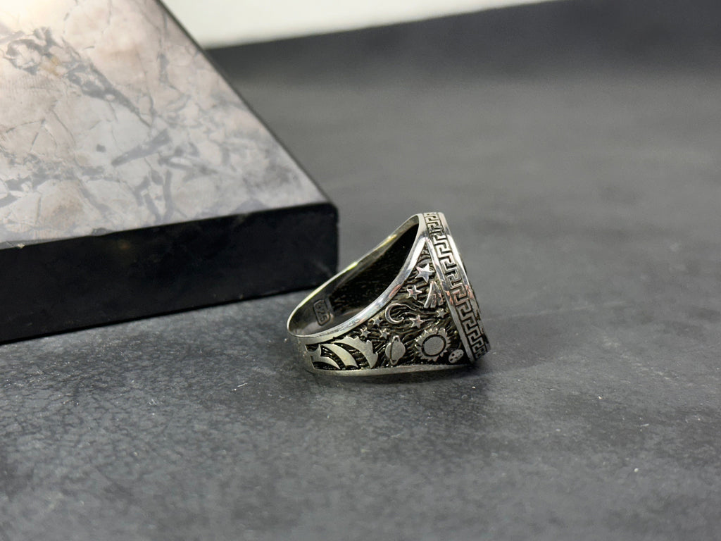 Cancer Zodiac Ring - Dainty Sterling Silver Astrology Band
