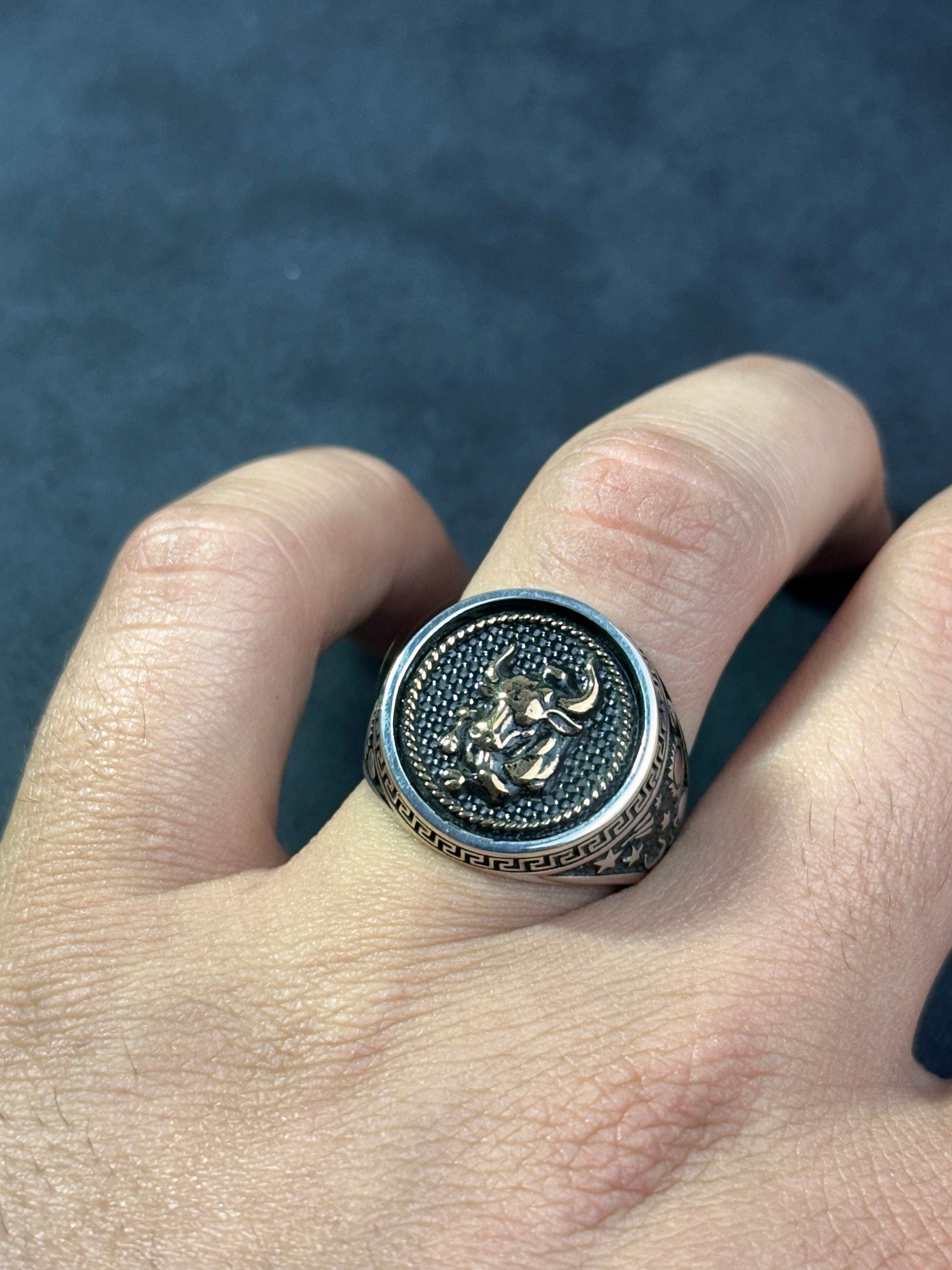 Taurus Zodiac Ring - Sterling Silver Astrology Jewelry