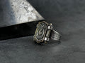 Crescent Star Ring: Sterling Silver Handmade - Turkish Design