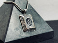 Arabic Prayer Pendant: Handmade 925 Sterling Silver Necklace