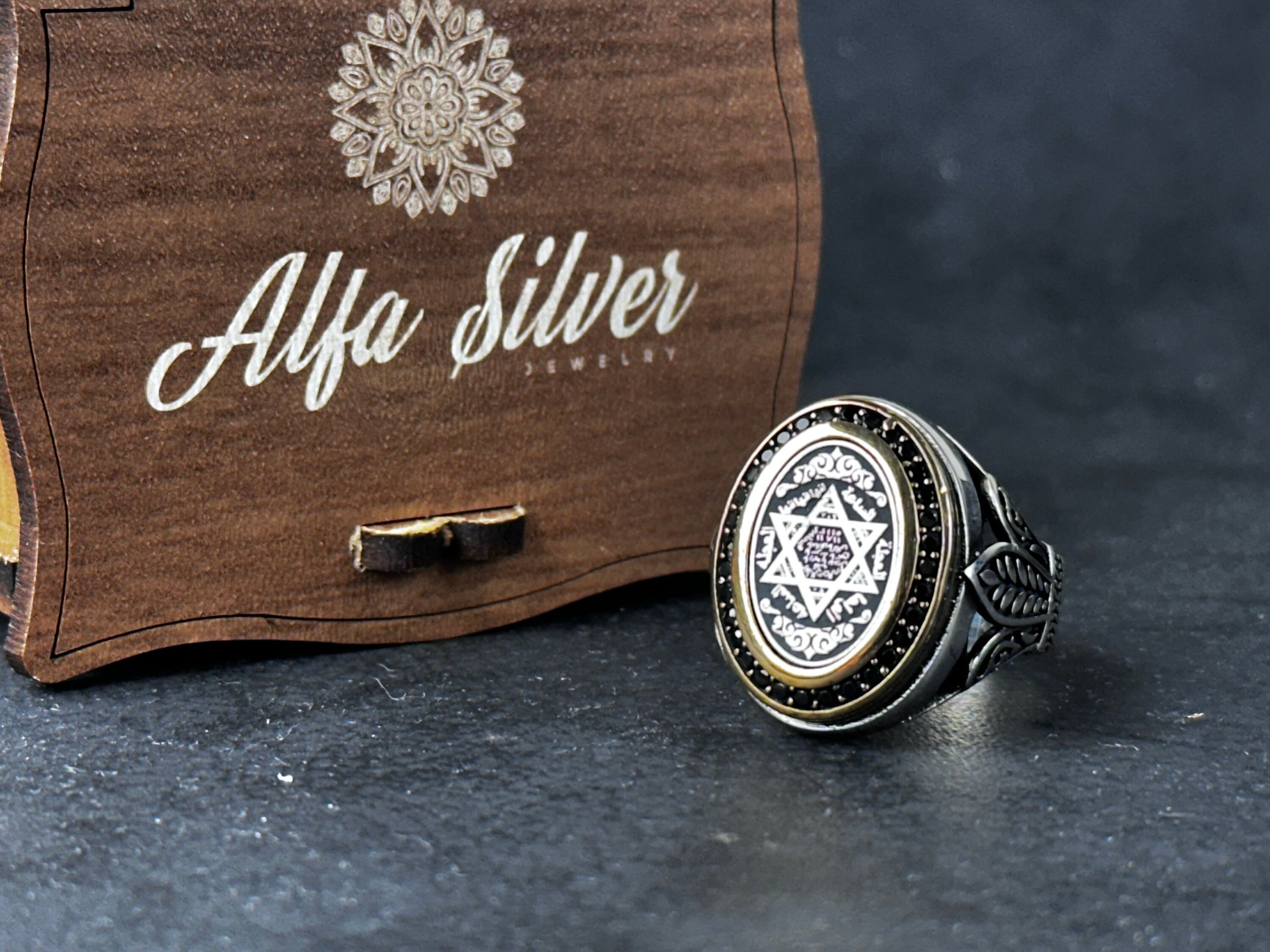 Solomon Seal Ring: Sterling Silver Talisman for Protection