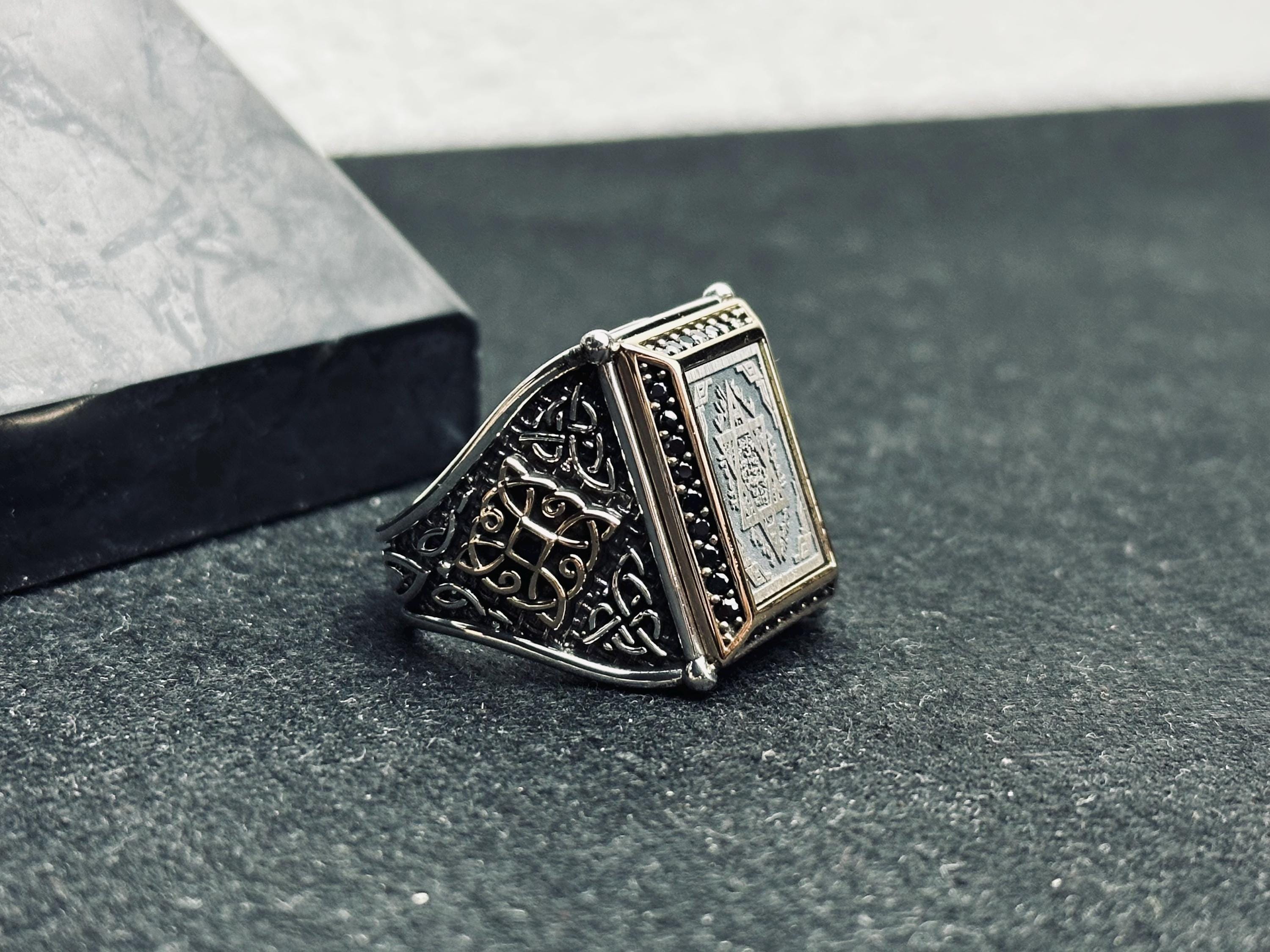 Seal of Solomon Ring: Sterling Silver Handmade - Bold Spiritual Jewelry