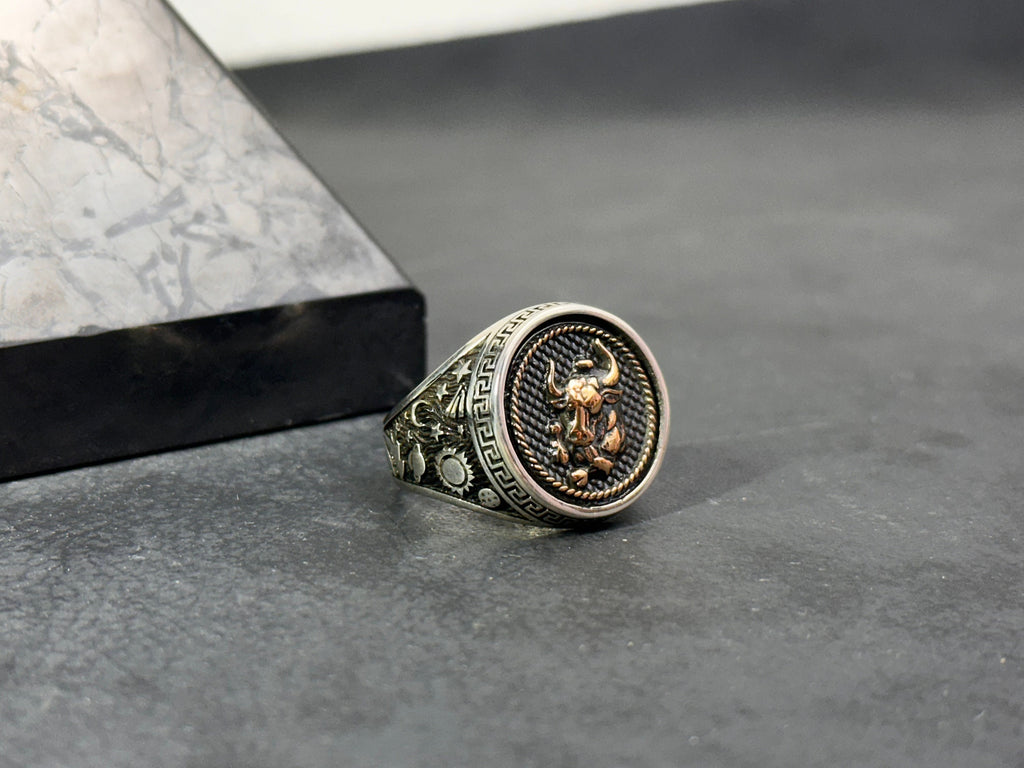 Taurus Zodiac Ring - Sterling Silver Astrology Jewelry