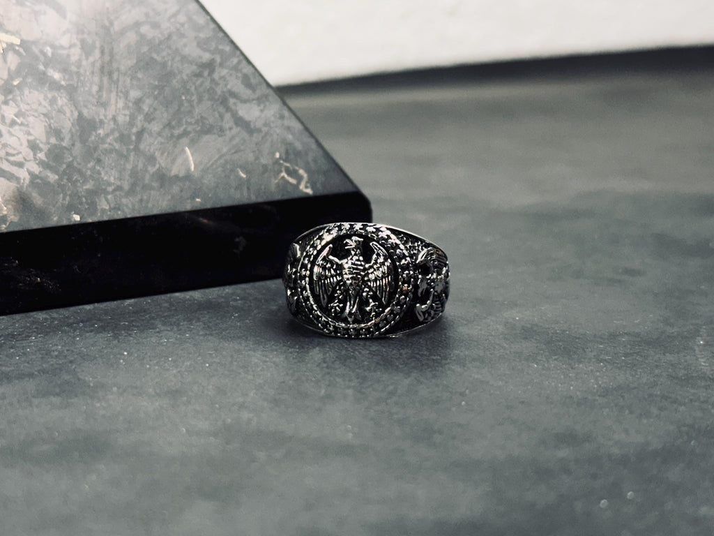 Raven Signet Ring: Sterling Silver Viking Jewelry (Handmade)