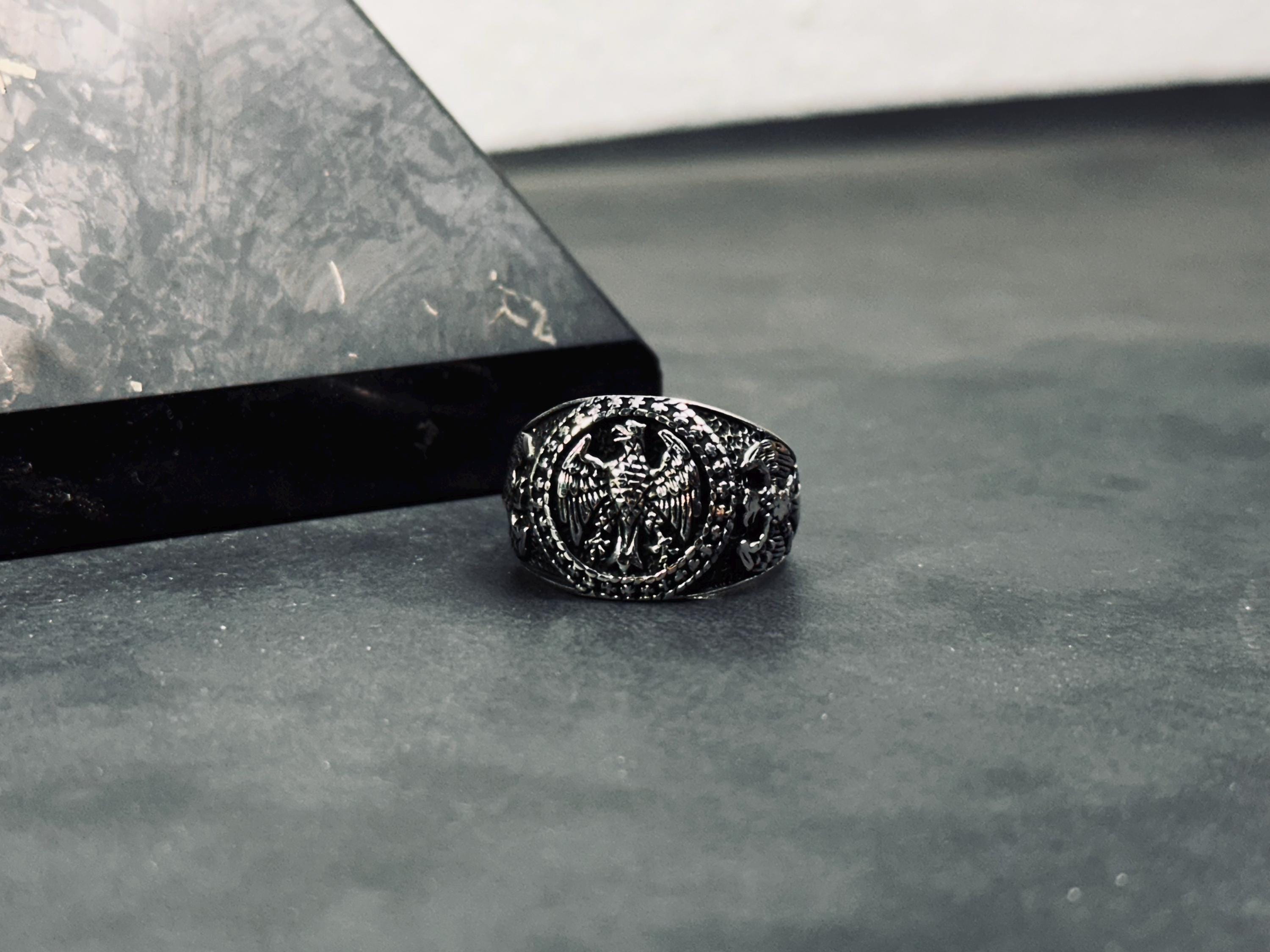 Raven Signet Ring: Sterling Silver Viking Jewelry (Handmade)