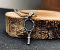 Tennis Necklace Pendant: Silver with Black Stone (Unisex Jewelry)