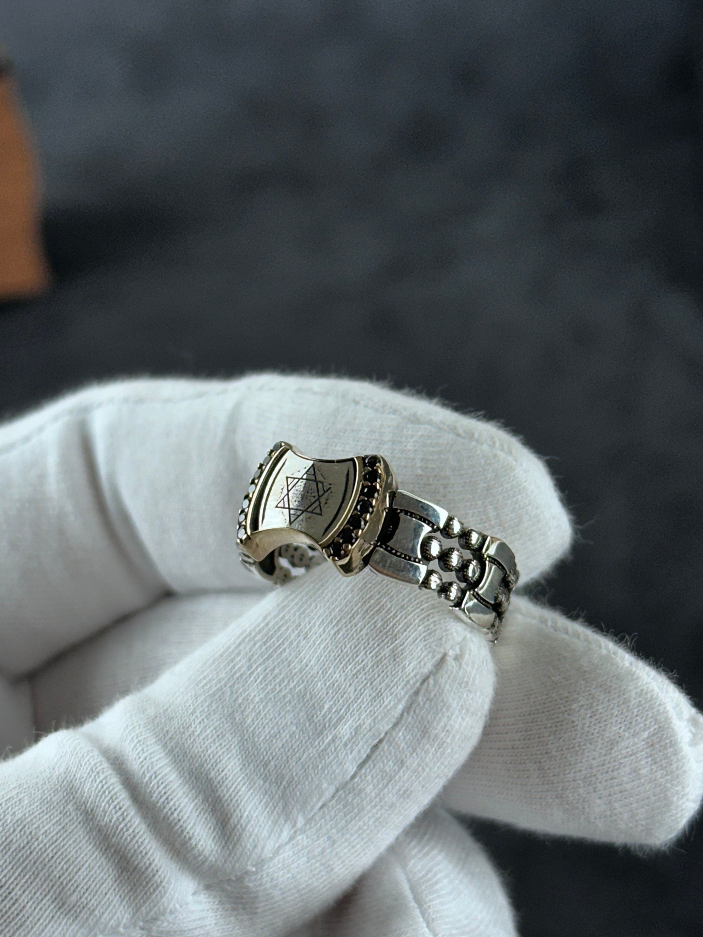 Solomon King Ring: Minimalist Sterling Silver - Handmade Modern Style