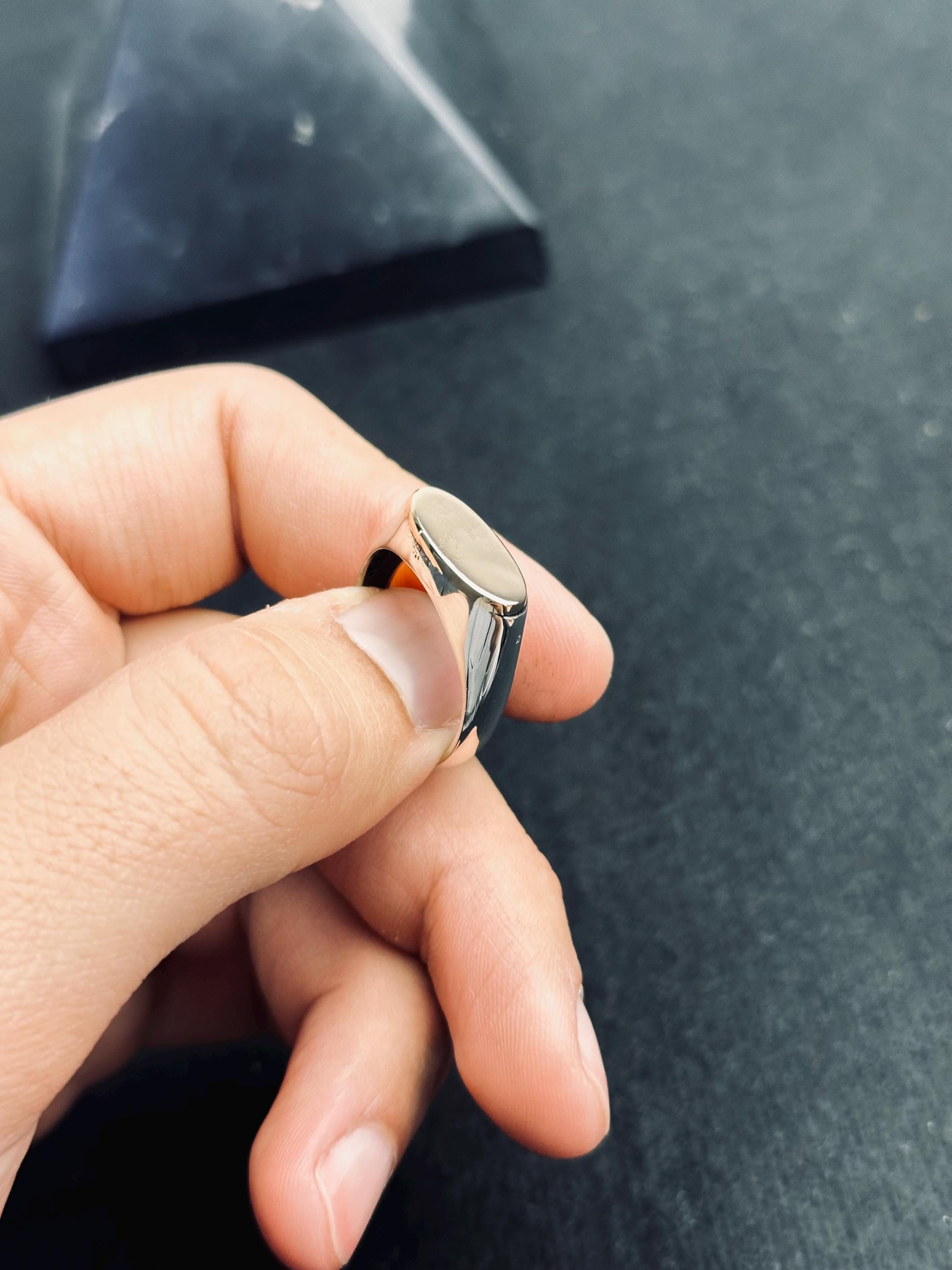 Elliptical Silver Ring: Minimalist Handmade Design (925 Sterling)