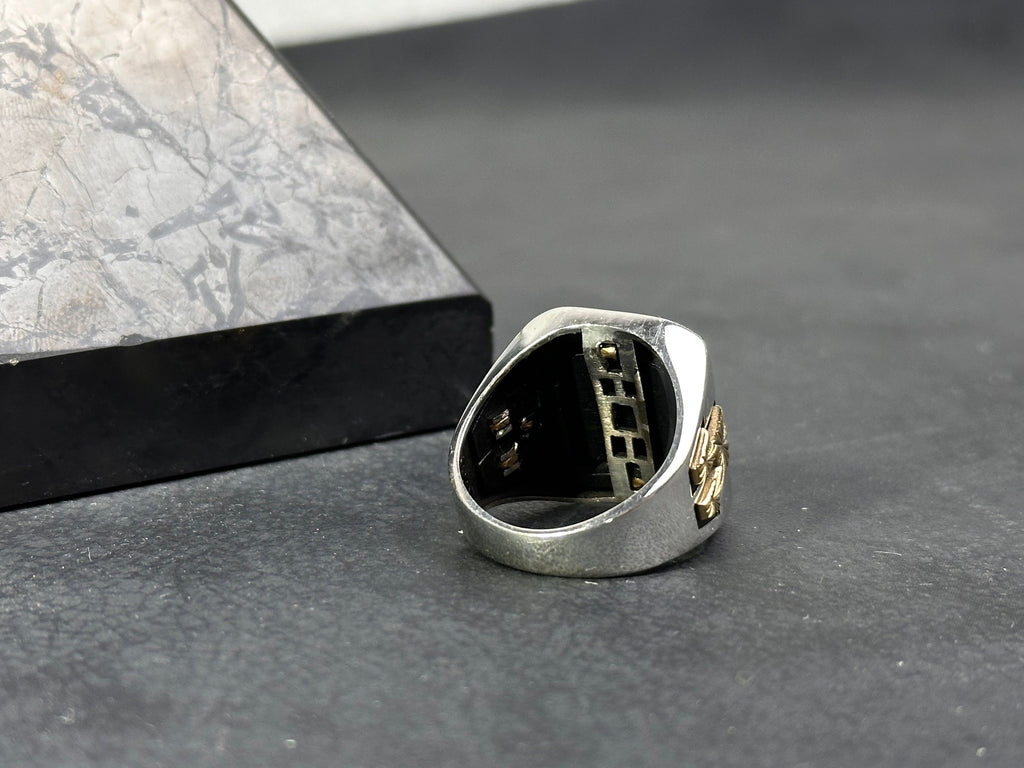 Sterling Silver Ring: Sunrise Geometric Style - Celestial Jewelry