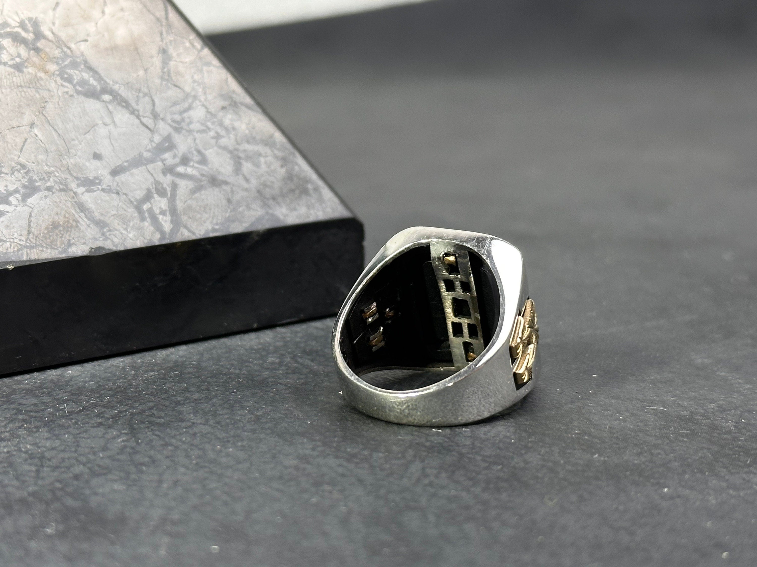 Sterling Silver Ring: Sunrise Geometric Style - Celestial Jewelry