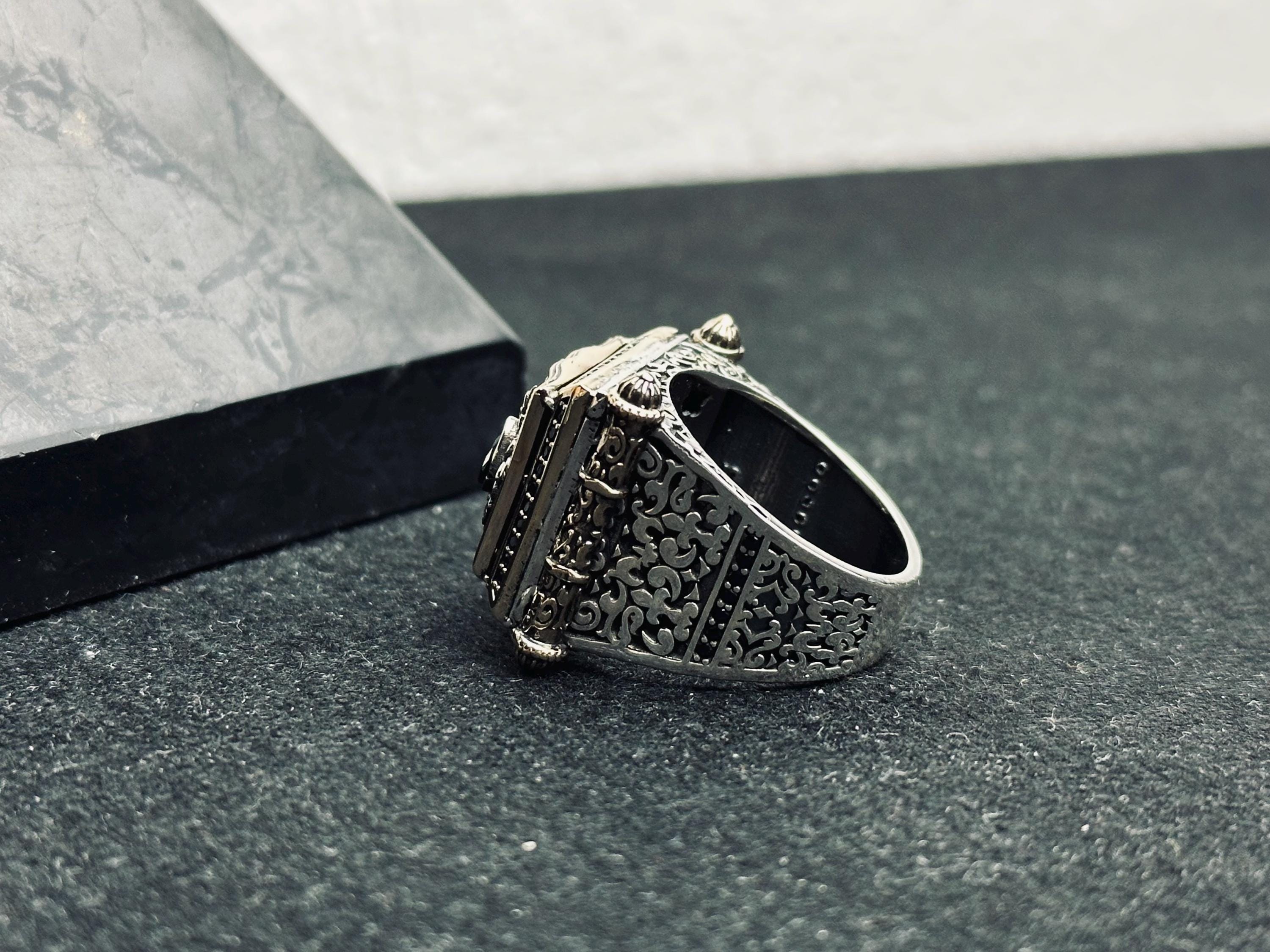 Book Design Ring: Handmade Sterling Silver Jewelry (Unisex)