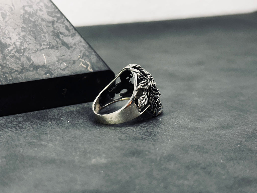 Skull Ring: Chunky Sterling Silver - Handmade Gothic Style