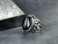 Natural Onyx Silver Ring - Handmade Bold Statement Jewelry