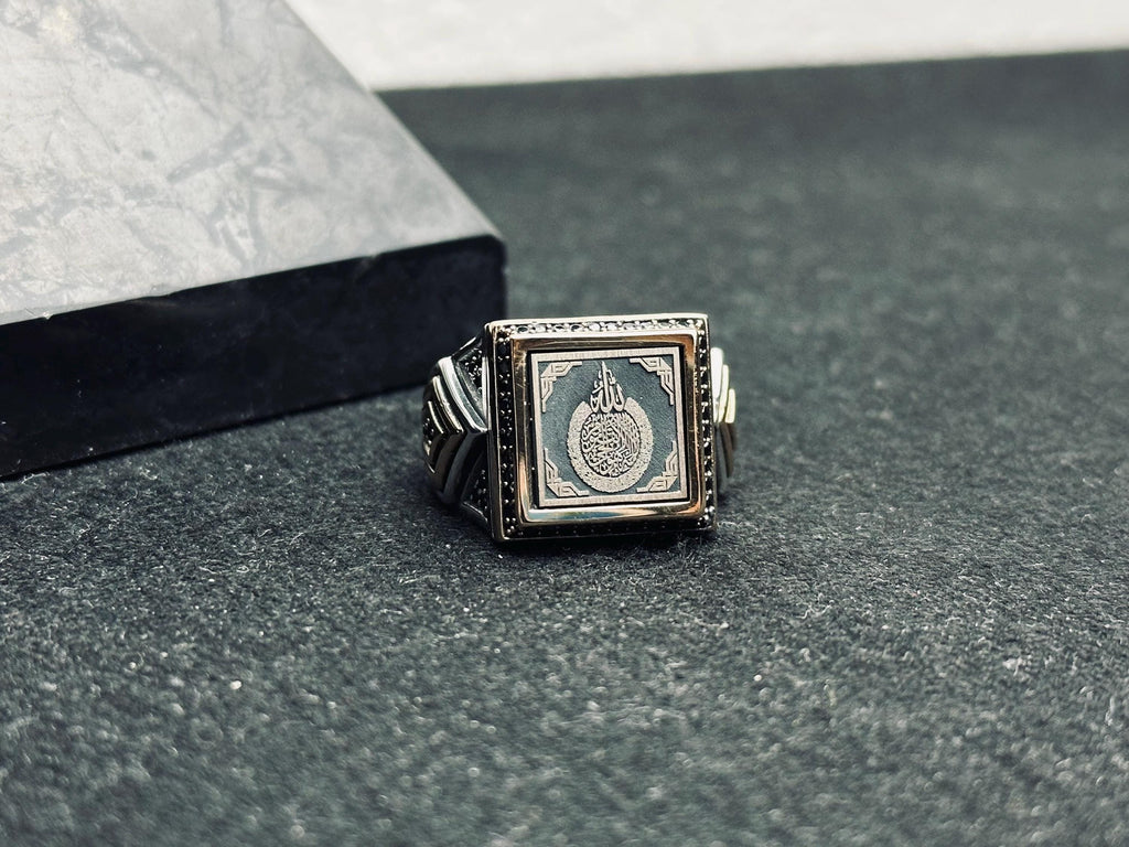Arabic Calligraphy Ring - Minimal Handmade Sterling Silver Jewelry