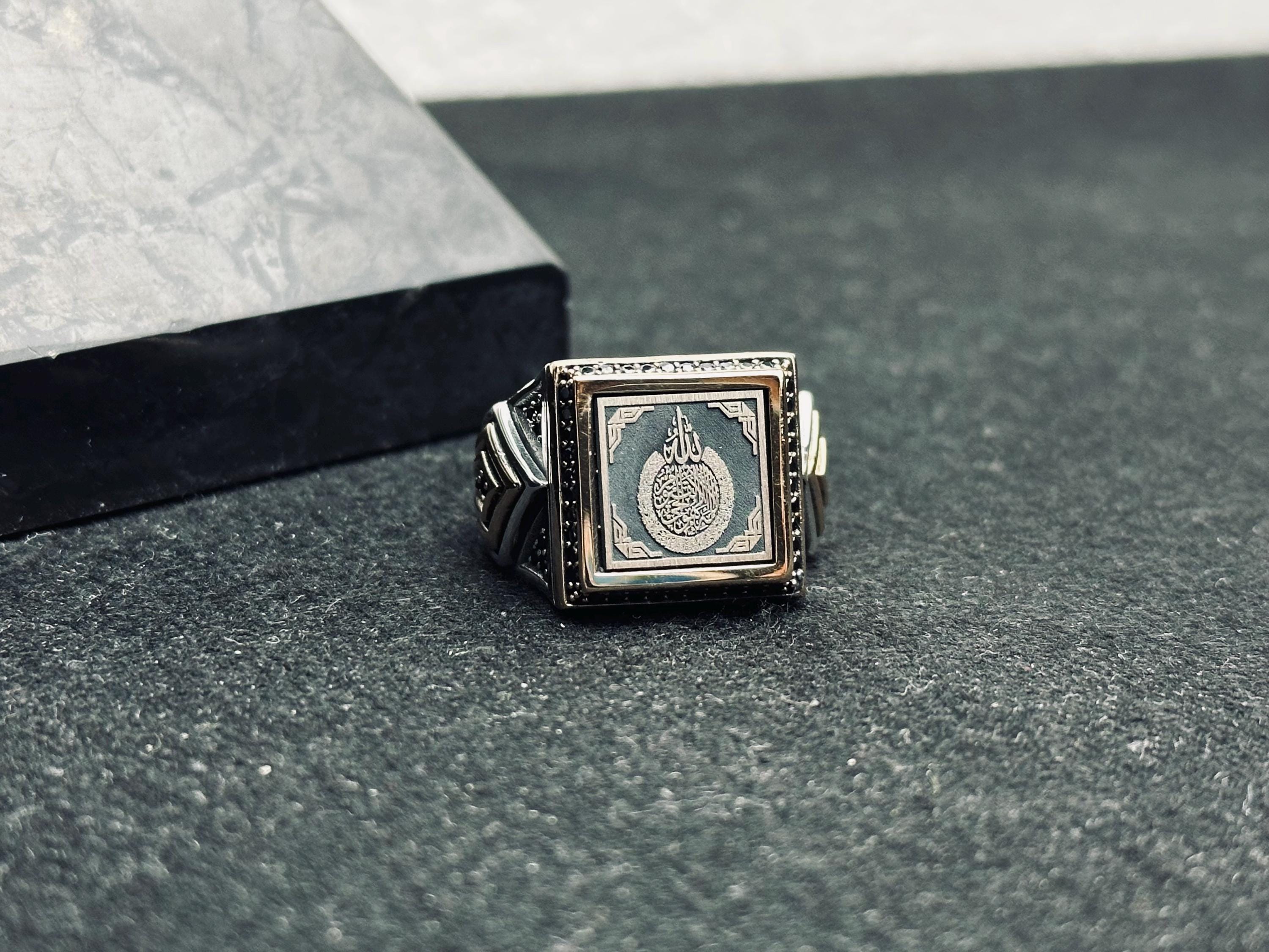 Arabic Calligraphy Ring - Minimal Handmade Sterling Silver Jewelry