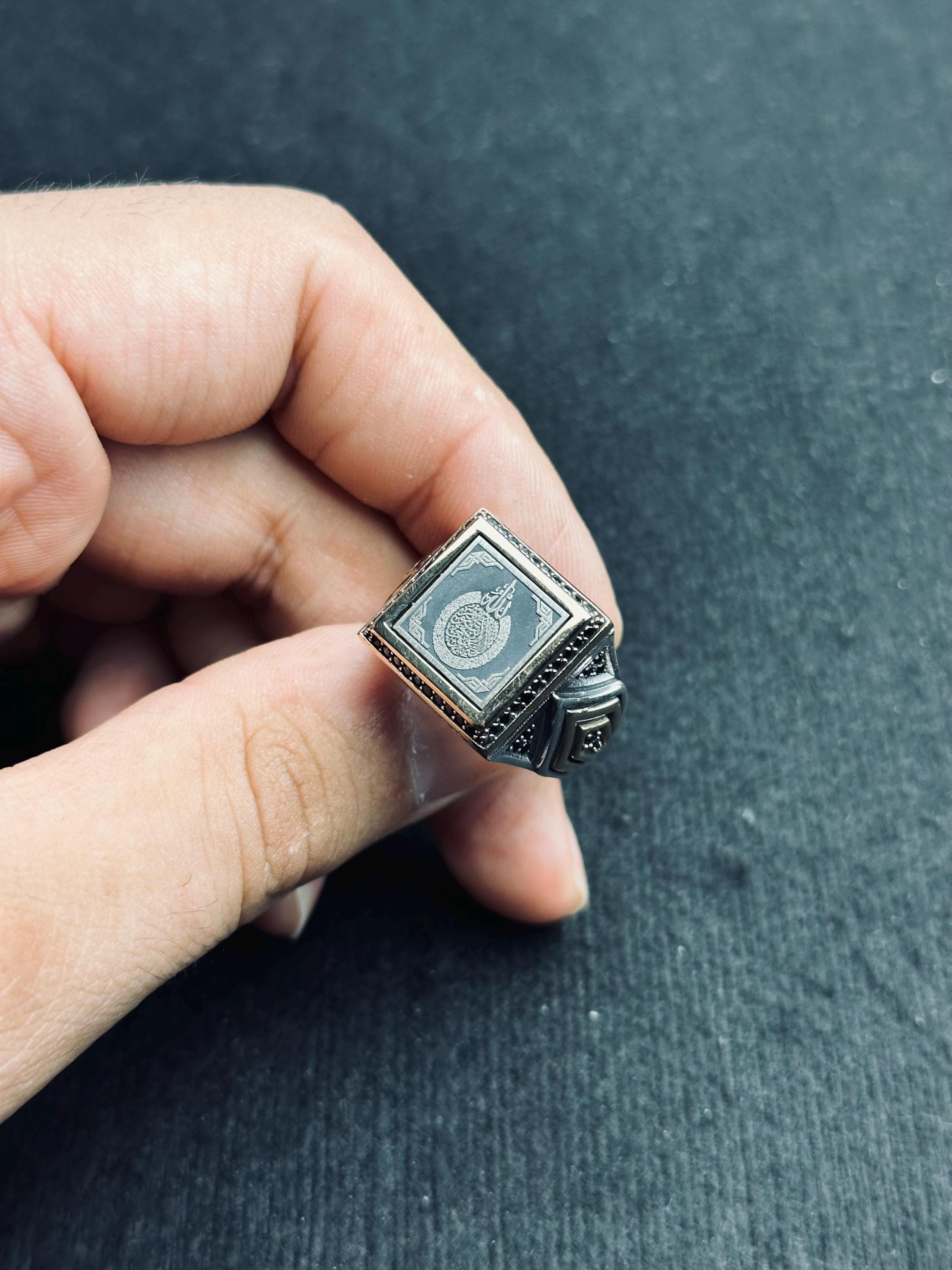 Arabic Calligraphy Ring - Minimal Handmade Sterling Silver Jewelry