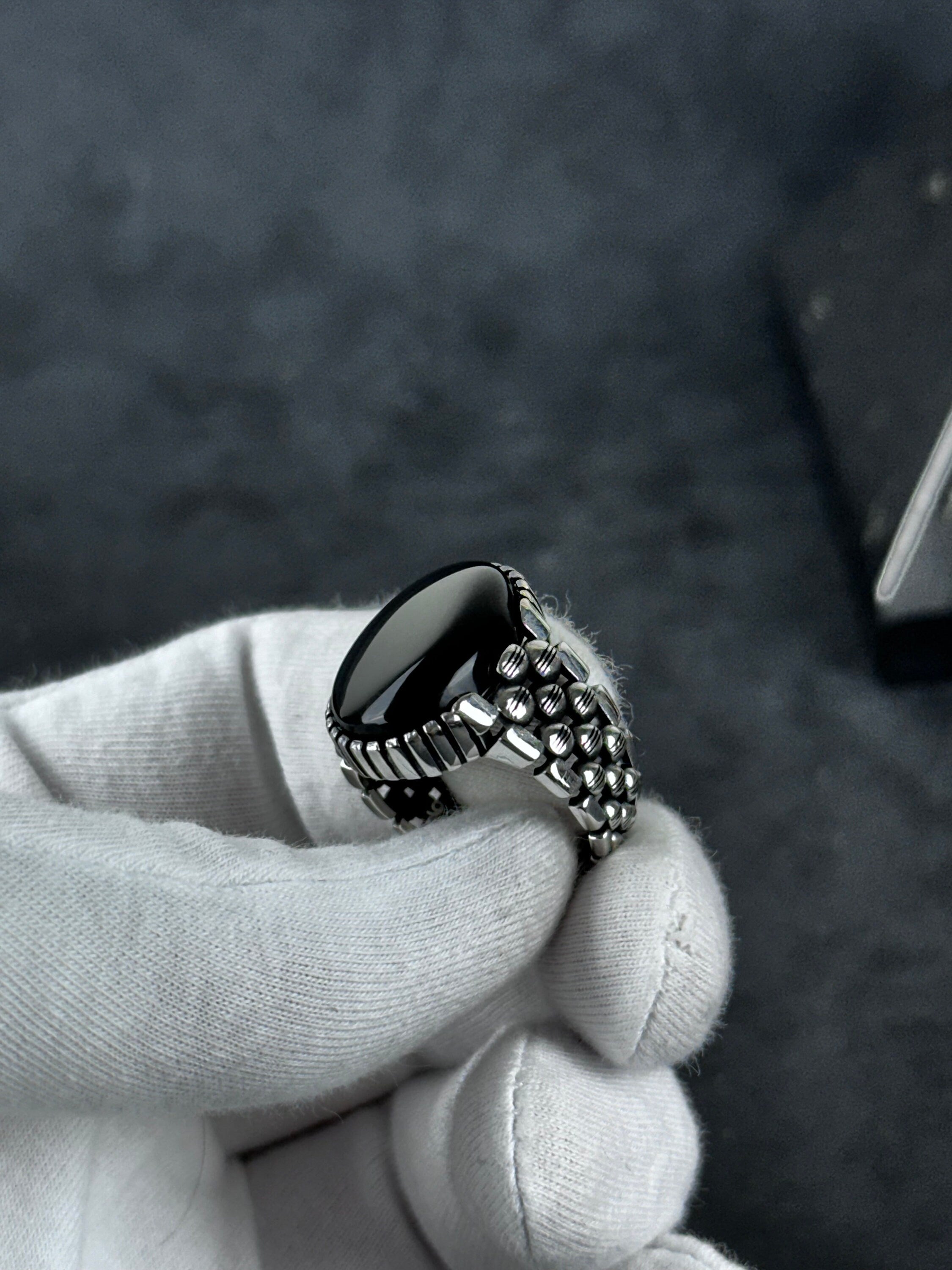 Statement Onyx Ring: Sterling Silver Jewelry (Gift Box Included)
