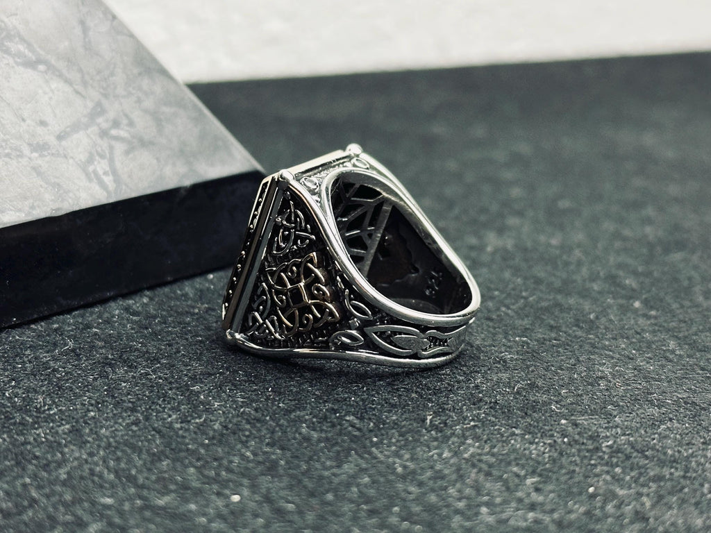 Seal of Solomon Ring: Sterling Silver Handmade - Bold Spiritual Jewelry