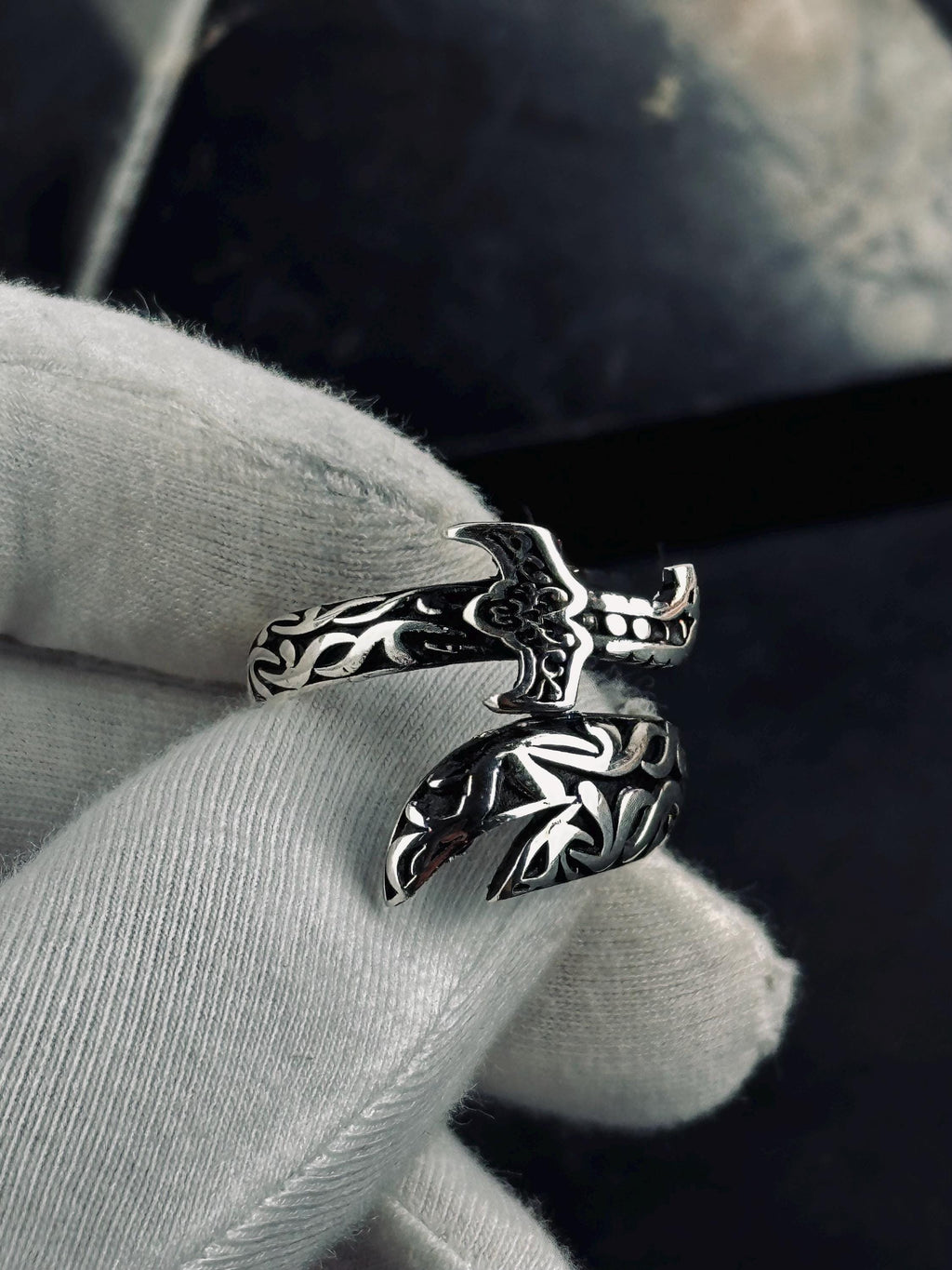 Sterling Silver Sword Ring - Adjustable Zulfiqar Style