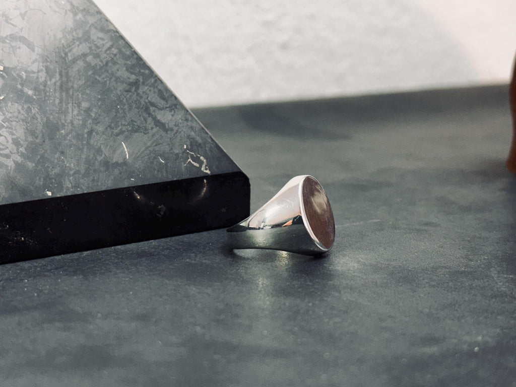 Sterling Silver Round Ring: Classic Handmade Unisex Design