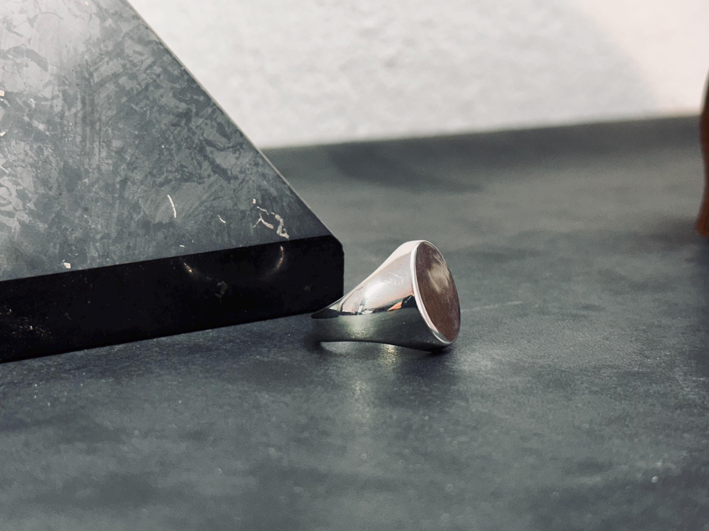 Sterling Silver Round Ring: Classic Handmade Unisex Design