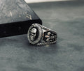 Skull Statement Ring: Sterling Silver Pirate Design - Handmade