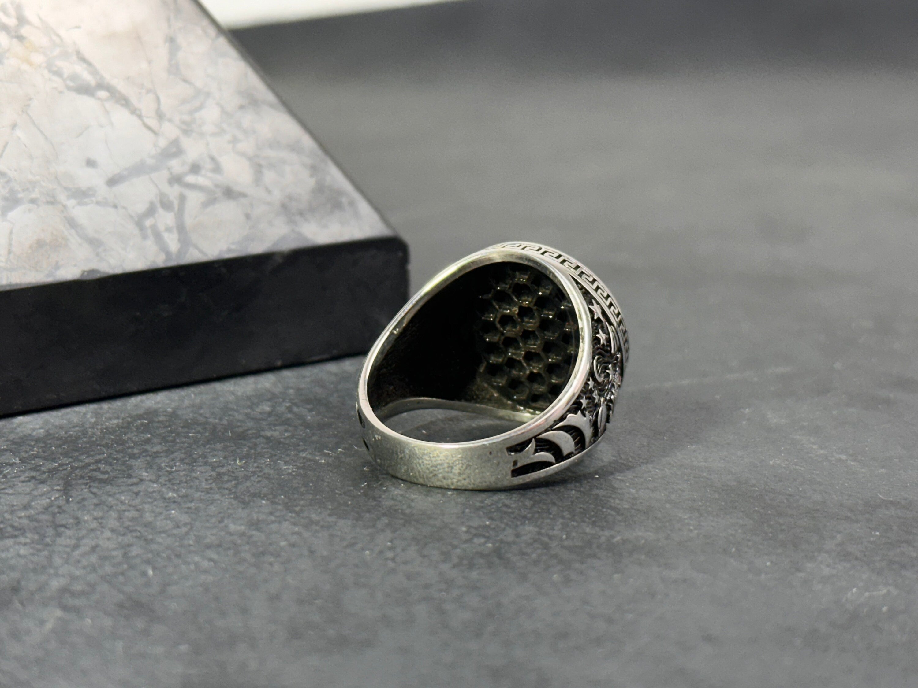 Sterling Silver Aquarius Ring - Zodiac Astrology Jewelry
