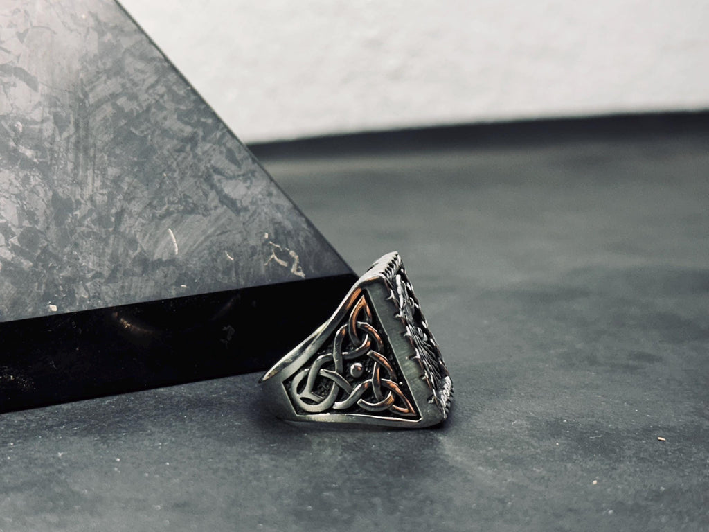 Wolf Ring: Sterling Silver Animal Jewelry (Oxidized, Handmade)