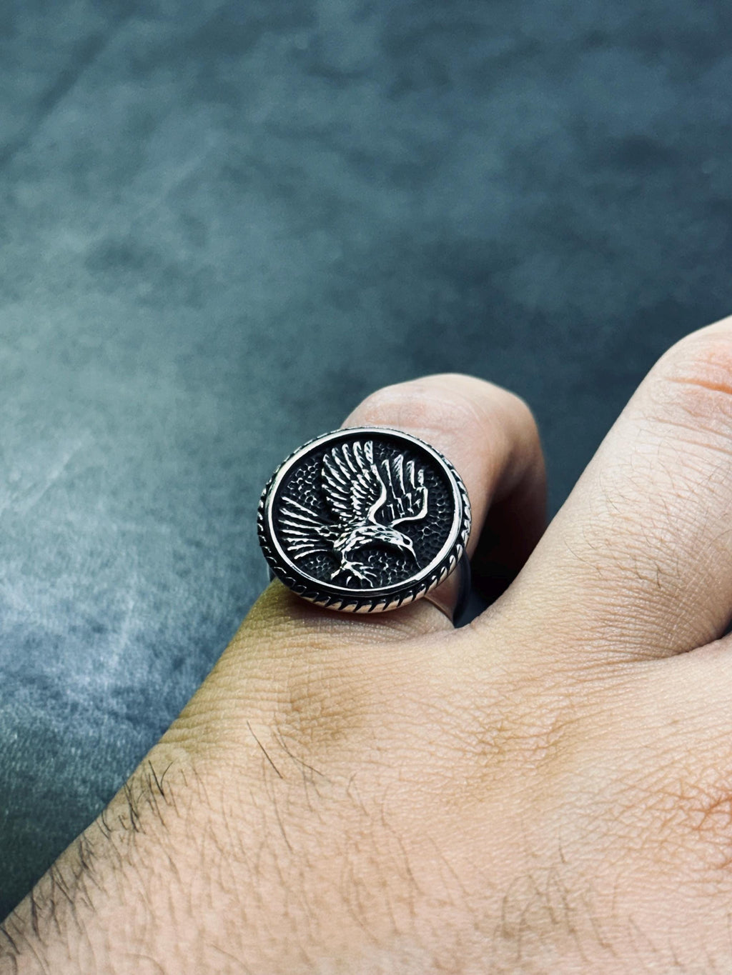 Raven Signet Ring: Sterling Silver Gothic Style (Men's Handmade)