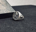Lion Ring: Bold Sterling Silver - Chunky Gothic Zodiac Style