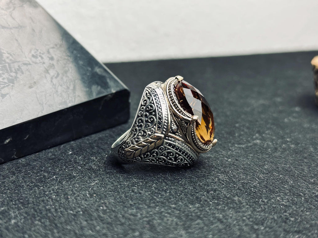 Sultanit Silver Ring, Seal of Solomon Color Change (Handmade, Unisex)