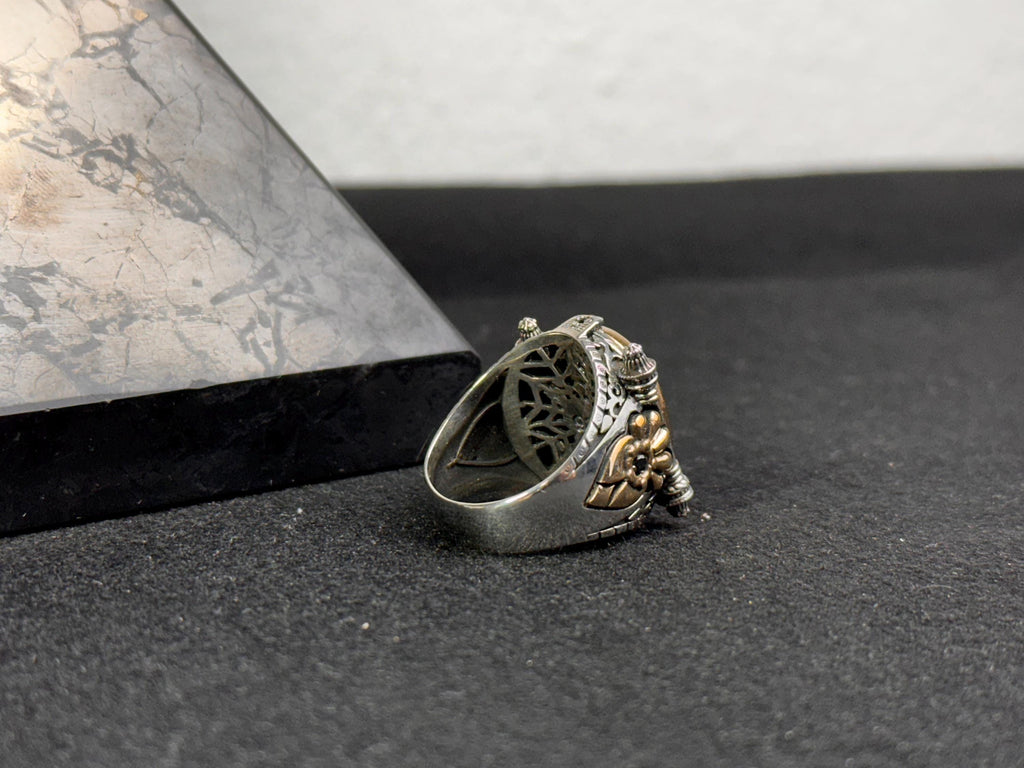 Seal of Solomon Ring: Oval Sterling Silver Signet (Handmade for Men)