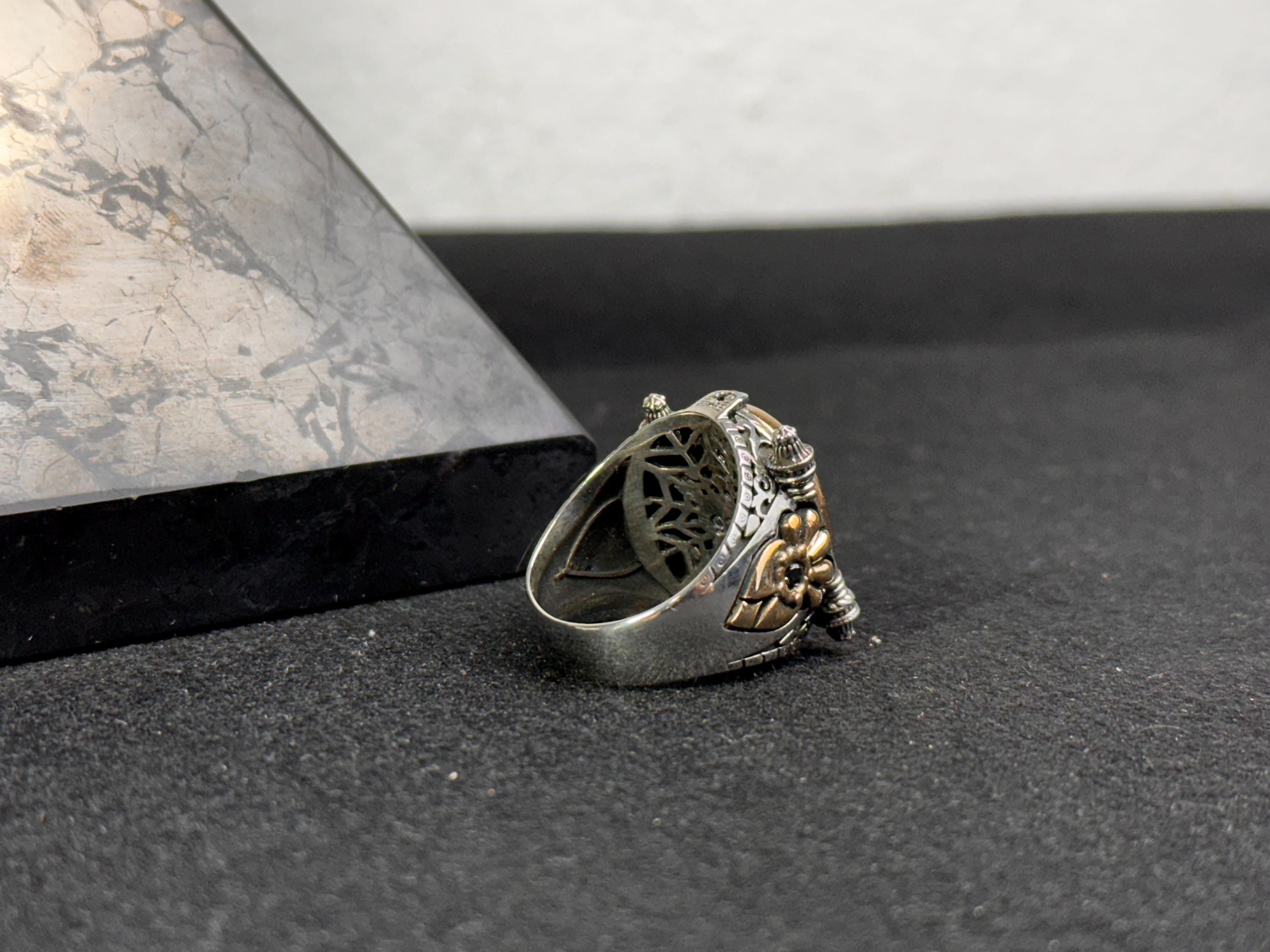 Seal of Solomon Ring: Oval Sterling Silver Signet (Handmade for Men)
