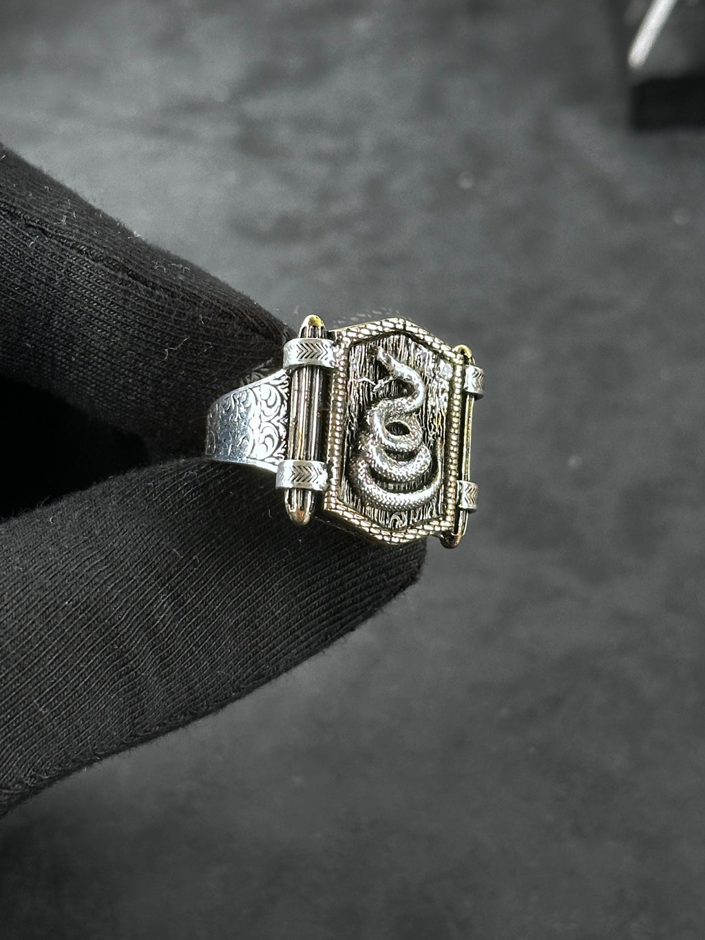 Sterling Silver Snake Ring: Handmade Leo Design Statement