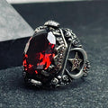 Handmade Ruby Ring: Ottoman Style Sterling Silver (Men's Jewelry)