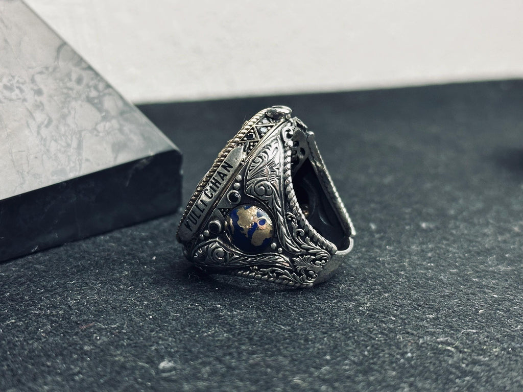 Wolf Head Ring, 925 Sterling Silver, Handmade Patriotic Jewelry