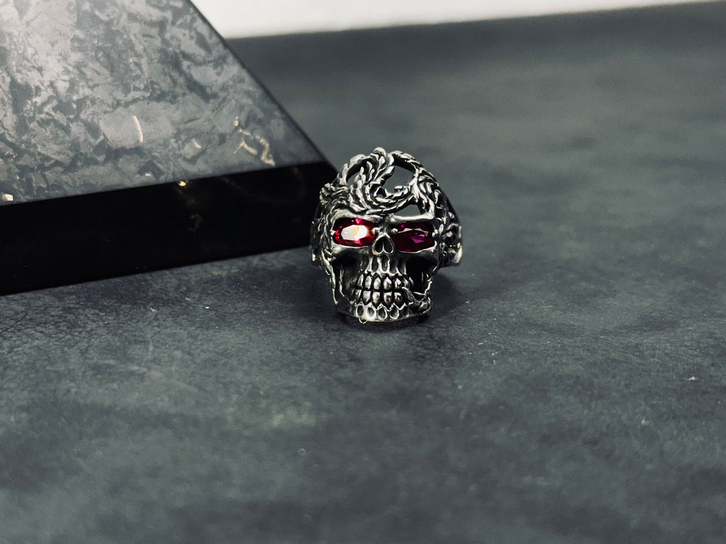 Skull Ring: Chunky Sterling Silver - Handmade Gothic Style